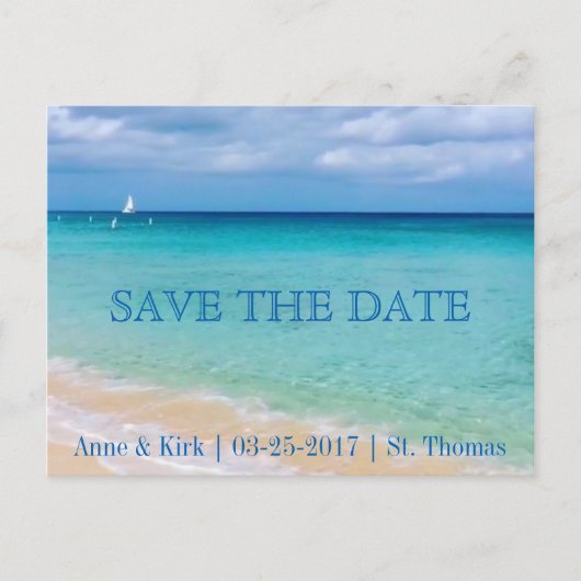 Save the date | Oceaan | Kaart bekendmaking Briefk (Voorkant)
