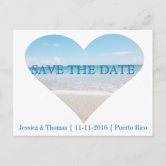 Save the date | Ocean Briefkaart Announcement Kaar (Voorkant)