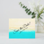 Save the Date Ocean Shore Beach Thema Bruiloft Briefkaart (Staand voorkant)