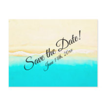 Save the Date Ocean Shore Beach Thema Bruiloft