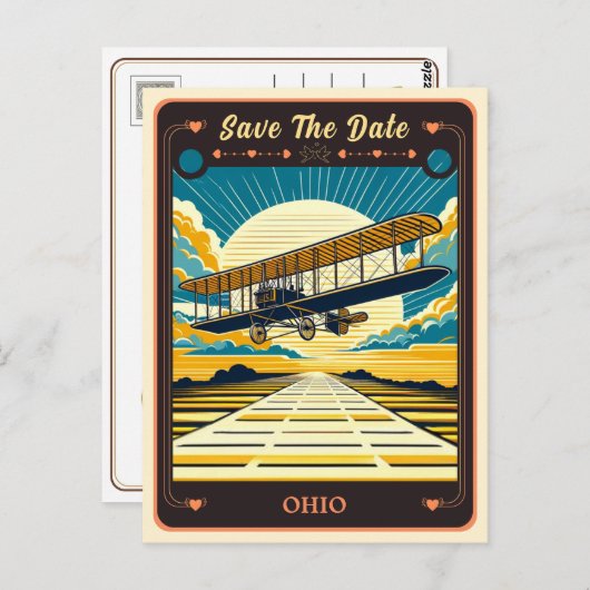 Save the date | Ohio Invitation Briefkaart (Voorkant / Achterkant)