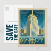 Save the date | Oklahoma City, OK Aankondigingskaart (Voorkant / Achterkant)