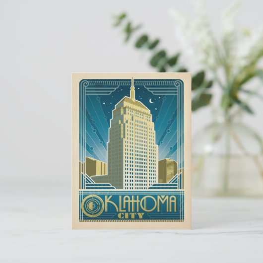 Save the date | Oklahoma City, OK Aankondigingskaart (Staand voorkant)