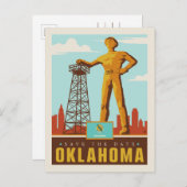 Save the date | Oklahoma Uitnodiging Briefkaart (Voorkant / Achterkant)