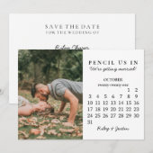 Save the date | Oktober 2021 Moderne kalender Kaart (Voorkant / Achterkant)