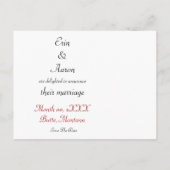 "Save the Date" (Opslaan op datum) Briefkaart (Achterkant)