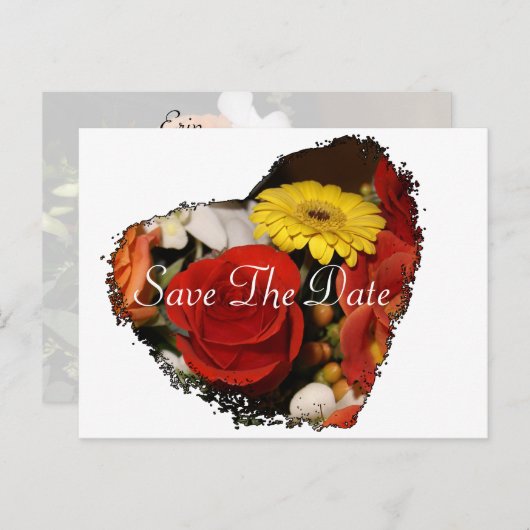 "Save the Date" (Opslaan op datum) Briefkaart (Voorkant / Achterkant)