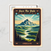 Save the date | Oregon Invitation Briefkaart (Voorkant / Achterkant)