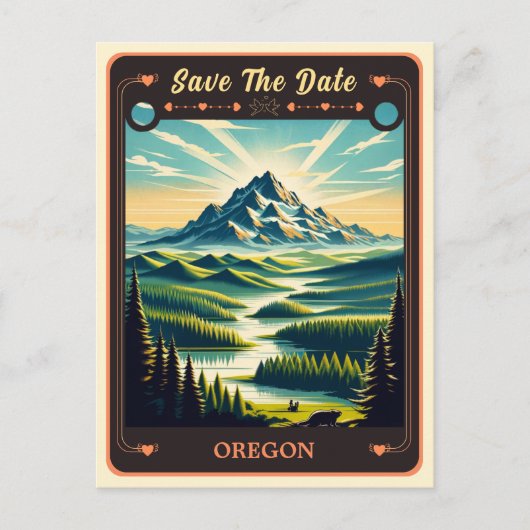 Save the date | Oregon Invitation Briefkaart (Voorkant)