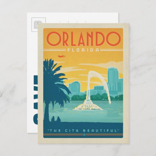 Save the date | Orlando, FL Aankondigingskaart (Voorkant / Achterkant)