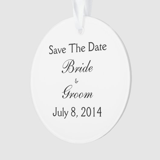 Save the date ornament (voorkant)