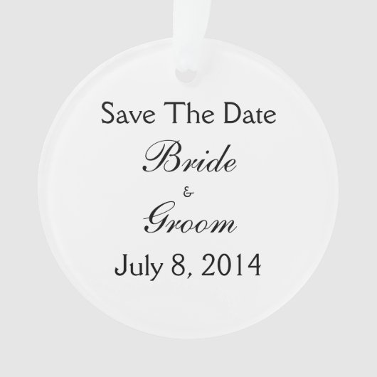 Save the date ornament (voorkant)