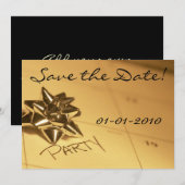 Save the Date! partijuitnodigingen Date (Voorkant / Achterkant)