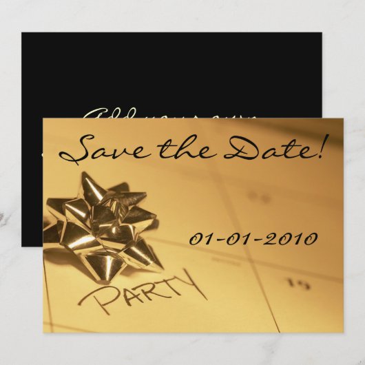 Save the Date! partijuitnodigingen Save The Date (Voorkant / Achterkant)