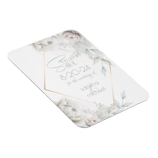 Save the date | Pasen van witte Waterverf Magneet (Rechterzijde)