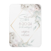 Save the date | Pasen van witte Waterverf Magneet (Verticaal)