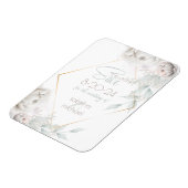 Save the date | Pasen van witte Waterverf Magneet (Linkerzijde)