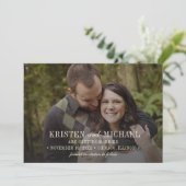 Save the date. Patroon Bruiloft Fotokaart Kaart (Staand voorkant)
