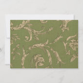 Save the date. Patroon Bruiloft Fotokaart Kaart (Achterkant)