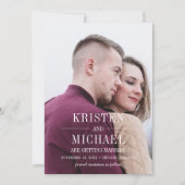 Save the date. patroonpruimtecards kaart (Voorkant)