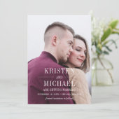 Save the date. patroonpruimtecards kaart (Staand voorkant)