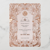 Save the Date Peach Islamitische Morris Folie Uitnodiging (Voorkant)