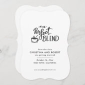 Save the date | Perfect Blend Script Coffee Lover Kaart (Voorkant / Achterkant)