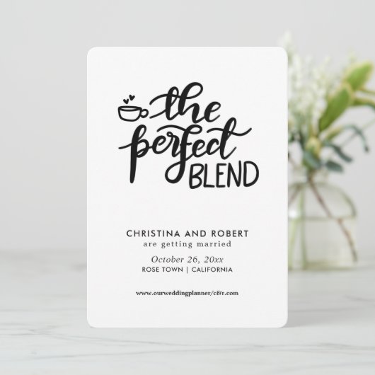 Save the date | Perfect overvloeihandgeschreven sc Kaart (Staand voorkant)