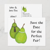 Save the Date Perfect Pair Briefkaart (Voorkant / Achterkant)