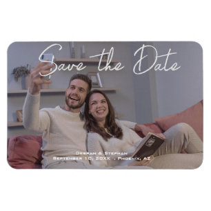 Save the date   Persoonlijke fotomagneten Magneet