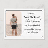Save The Date, Photo - Black & White with Infinity Aankondigingskaart (Voorkant)