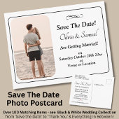 Save The Date, Photo - Black & White with Infinity Aankondigingskaart