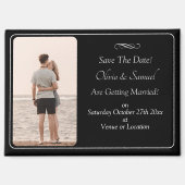 Save The Date, Photo - Black & White with Infinity Magneet (Voorkant)