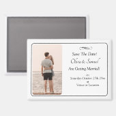 Save The Date, Photo - Black & White with Infinity Magneet (Voorkant / Achterkant)