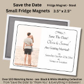 Save The Date, Photo - Black & White with Infinity Magneet