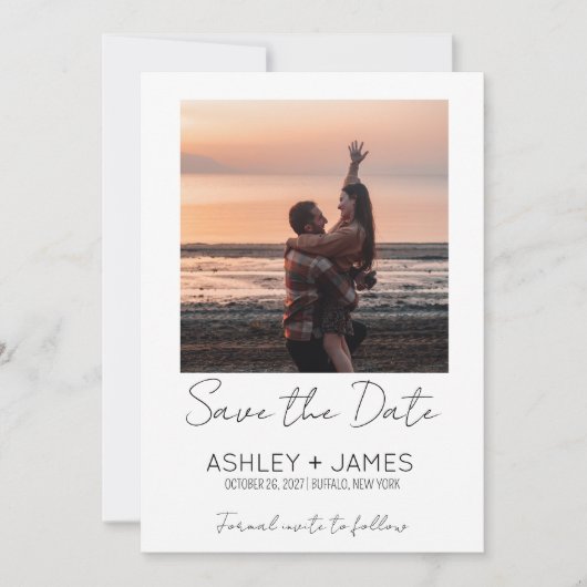 Save the Date Photo Card (Voorkant)