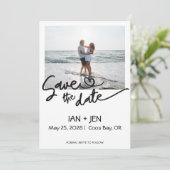 Save the Date Photo Card (Staand voorkant)