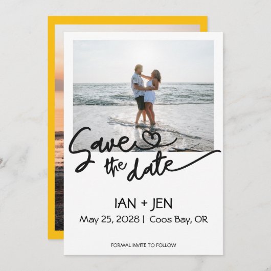 Save the Date Photo Card (Voorkant / Achterkant)