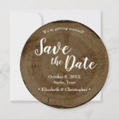 Save the date photo DARK Wood Rustic Wedding  Kaart (Voorkant)