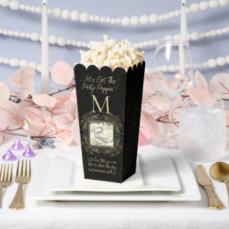 Save the Date Photo Elegant Gold Foil Dots Look Bedankdoosjes