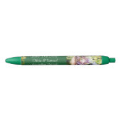 Save The Date - Photo + Emerald Green & Gold Zwarte Inkt Pen (Voorkant)