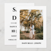 Save The Date Photo Invitation Kaart (Voorkant / Achterkant)