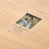 Save the Date Photo Minimalist Whimsical Acryl Uitnodigingen (Laagn)
