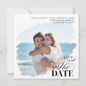 Save the Date Photo Modern Wedding Aankondiging (Voorkant)
