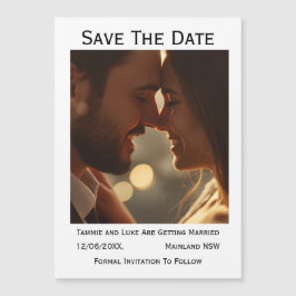 Save the Date Photo Wedding Magnet 