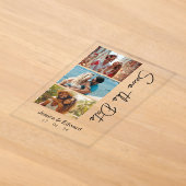 Save The Date PhotoBooth Qr Code Zwart Wit Chic Acryl Uitnodigingen (Laagn)