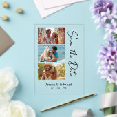 Save The Date PhotoBooth Qr Code Zwart Wit Chic Acryl Uitnodigingen (Insitu (Huwelijk))