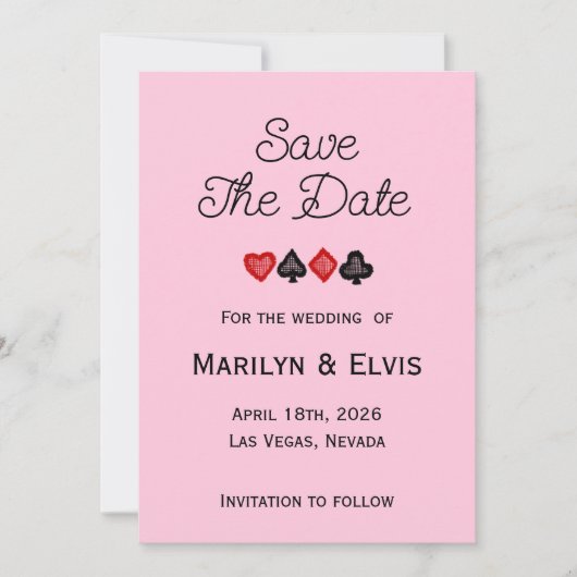 Save The Date Platte Uitnodigingskaart Aankondiging (Voorkant)