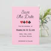 Save The Date Platte Uitnodigingskaart Aankondiging (Staand voorkant)