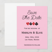 Save The Date Platte Uitnodigingskaart Aankondiging (Voorkant / Achterkant)